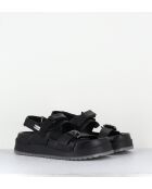Sandales en cuir noires - Talon 5,5cm