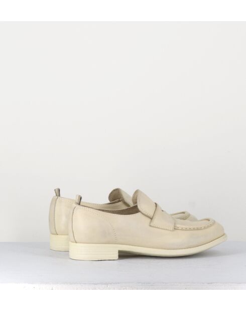 Mocassins en cuir Calixte crème
