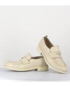 Mocassini Calixte in pelle color crema