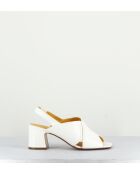 Sandales en cuir Glove blanches - Talon 5,5cm