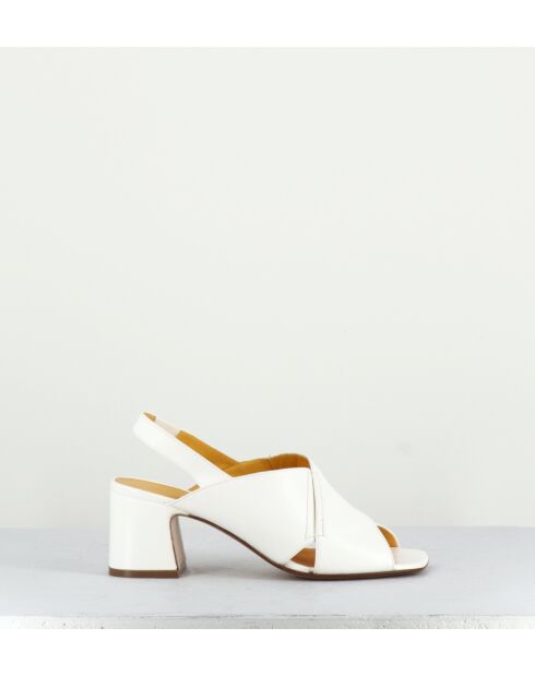 Sandales en cuir Glove blanches - Talon 5,5cm
