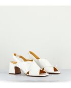 Sandales en cuir Glove blanches - Talon 5,5cm