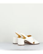 Sandales en cuir Glove blanches - Talon 5,5cm