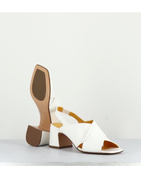 Sandales en cuir Glove blanches - Talon 5,5cm