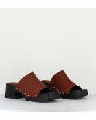Mules Hannah in pelle marrone - tacco 5,5 cm