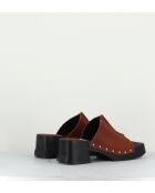 Mules Hannah in pelle marrone - tacco 5,5 cm