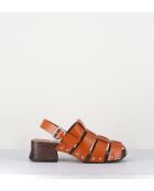 Medusa-Clog aus Glattleder von Darline Brick — 5,5 cm Absatz