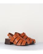 Medusa-Clog aus Glattleder von Darline Brick — 5,5 cm Absatz