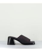 Sabot elasticizzati Kristen con riflessi viola - tacco 5cm