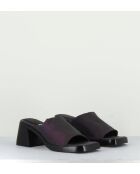 Sabot elasticizzati Kristen con riflessi viola - tacco 5cm