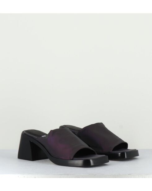 Sabot elasticizzati Kristen con riflessi viola - tacco 5cm