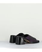 Sabot elasticizzati Kristen con riflessi viola - tacco 5cm