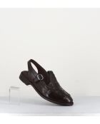 Scarpe Mary-Jane Slingback Lex537 Corteccia in pelle marrone
