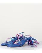 Sandales en cuir Alberta bleues - Talon 6,5cm