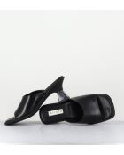 Pantolette Synthia aus schwarzem Leder mit 4,2 cm Absatz