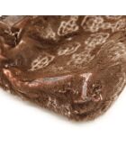 Sac fourrure en cuir Horsebit marron  - Bon état