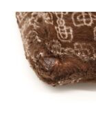 Sac fourrure en cuir Horsebit marron  - Bon état