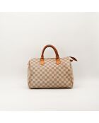 Bolsa Speedy 30 Damier Azur color caramelo claro, en buen estado, 30 x 17 x 21 cm