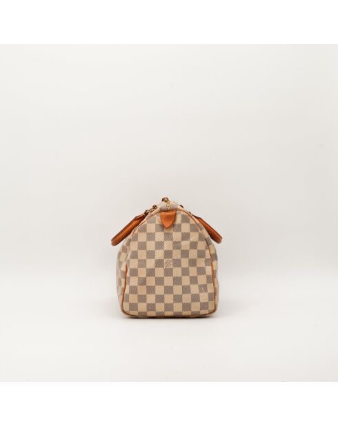 Bolsa Speedy 30 Damier Azur color caramelo claro, en buen estado, 30 x 17 x 21 cm