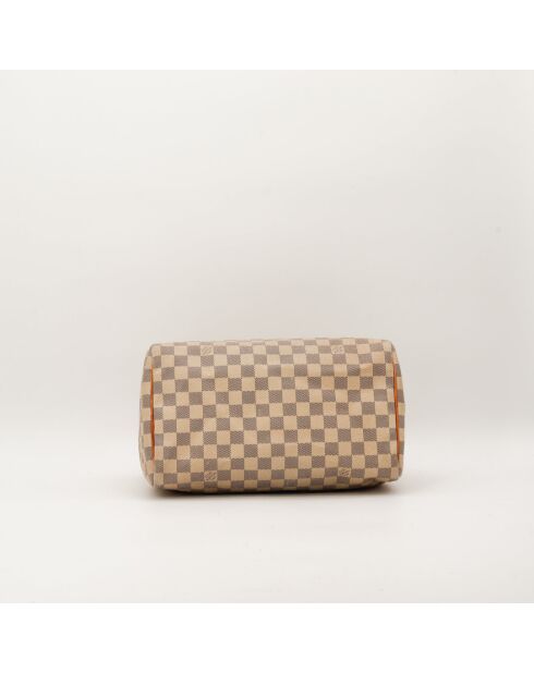 Bolsa Speedy 30 Damier Azur color caramelo claro, en buen estado, 30 x 17 x 21 cm
