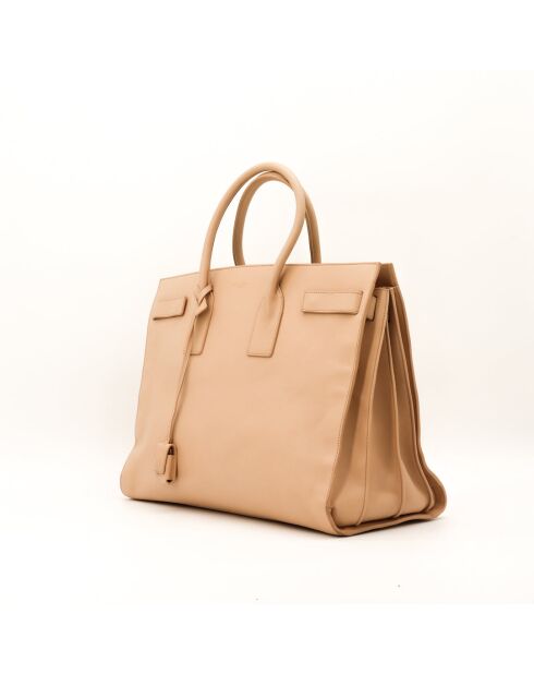 Bolsa de día grande de color beige - Buen estado - 40 x 21 x 30 cm
