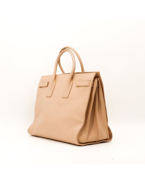 Bolsa de día grande de color beige - Buen estado - 40 x 21 x 30 cm