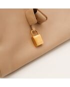 Bolsa de día grande de color beige - Buen estado - 40 x 21 x 30 cm