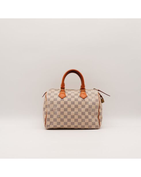Speedy 25 Damier Azur beige Tasche - Sehr guter Zustand - 25 x 19 x 15 cm