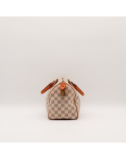 Speedy 25 Damier Azur beige Tasche - Sehr guter Zustand - 25 x 19 x 15 cm