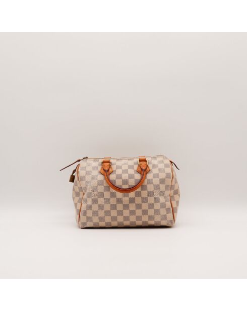 Speedy 25 Damier Azur beige Tasche - Sehr guter Zustand - 25 x 19 x 15 cm