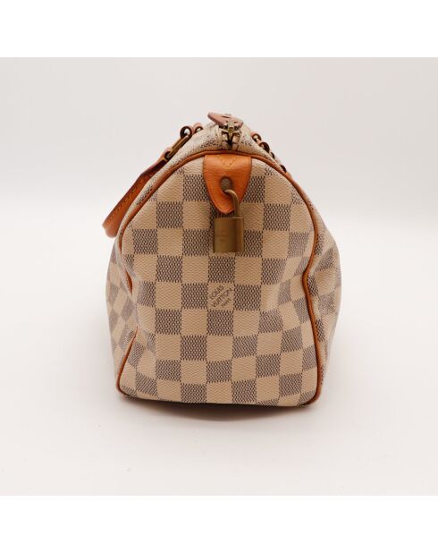 Speedy 25 Damier Azur beige Tasche - Sehr guter Zustand - 25 x 19 x 15 cm