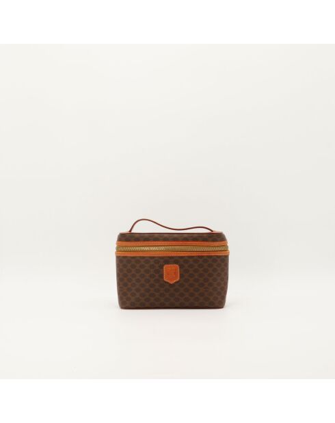 Sac Vanity Macadam marron foncé - Bon état - 37x3.6 cm