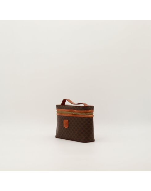 Sac Vanity Macadam marron foncé - Bon état - 37x3.6 cm