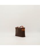 Sac Vanity Macadam marron foncé - Bon état - 37x3.6 cm