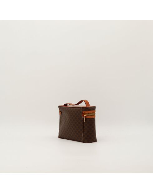 Sac Vanity Macadam marron foncé - Bon état - 37x3.6 cm