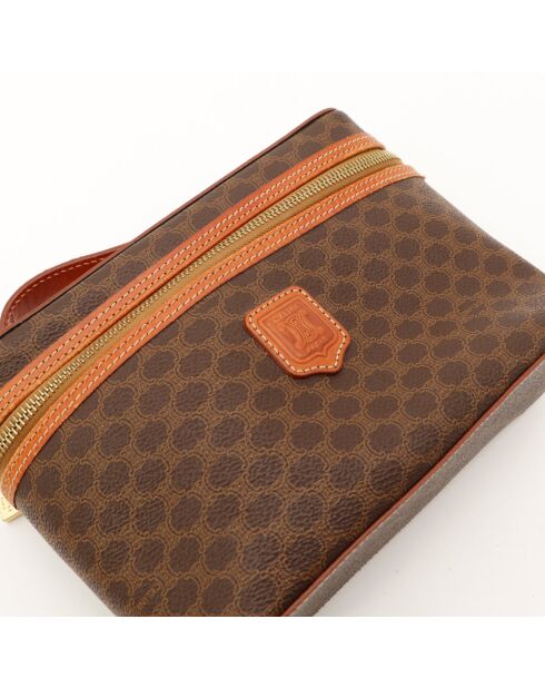 Sac Vanity Macadam marron foncé - Bon état - 37x3.6 cm