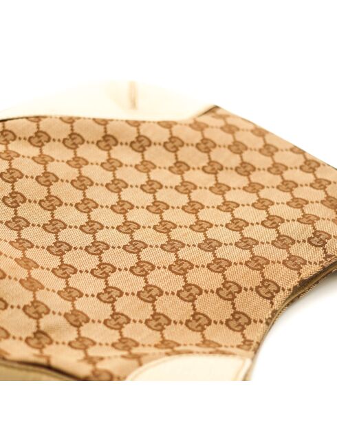 Hobo Horsebit beige/ebbenhouten tas - Zeer goede staat - 33 x 24 x 26 cm