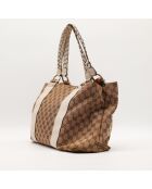 Bolsa de bambú blanca - Muy buen estado - 39 x 27 x 14 cm