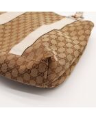 Bolsa de bambú blanca - Muy buen estado - 39 x 27 x 14 cm