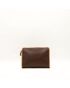 Pochette marrone macadam - Buone condizioni - 23 x 17 cm
