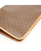 Pochette marrone macadam - Buone condizioni - 23 x 17 cm