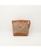 Beuteltasche Makadam in Beige und Kamel - Guter Zustand - 26 x 14 x 30 cm