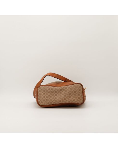 Beuteltasche Makadam in Beige und Kamel - Guter Zustand - 26 x 14 x 30 cm