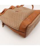 Beuteltasche Makadam in Beige und Kamel - Guter Zustand - 26 x 14 x 30 cm