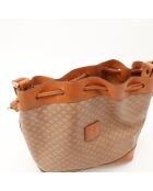 Beuteltasche Makadam in Beige und Kamel - Guter Zustand - 26 x 14 x 30 cm