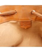 Beuteltasche Makadam in Beige und Kamel - Guter Zustand - 26 x 14 x 30 cm