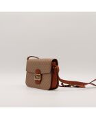 Macadam Triomphe Schultertasche beige/braun - Guter Zustand - 23 x 17 x 8 cm