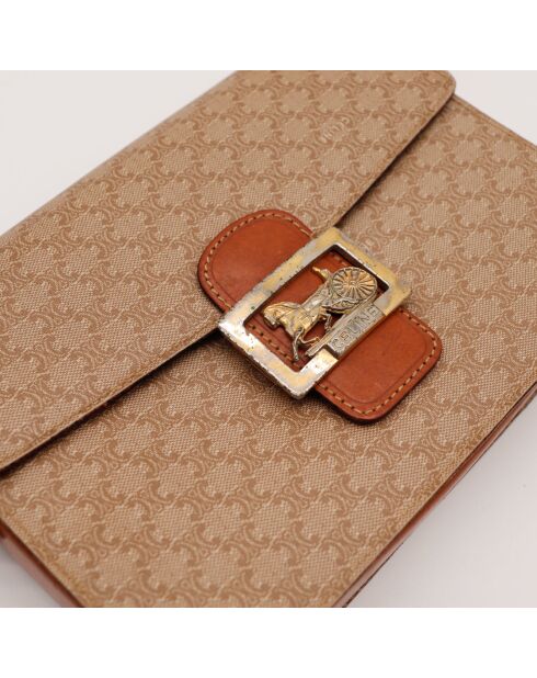 Macadam Triomphe Schultertasche beige/braun - Guter Zustand - 23 x 17 x 8 cm