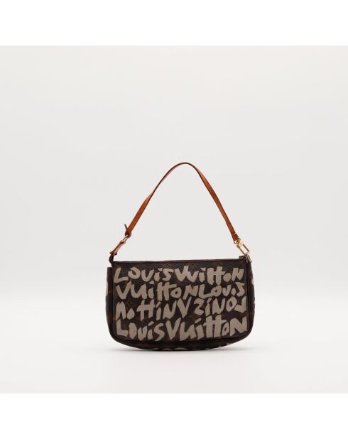 Brauner Beutel - Guter Zustand - 21 x 13 x 3,5 cm