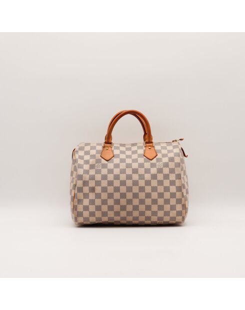 Speedy 30 Damier Azur beige Tasche - Sehr guter Zustand - 30 x 17 x 21 cm